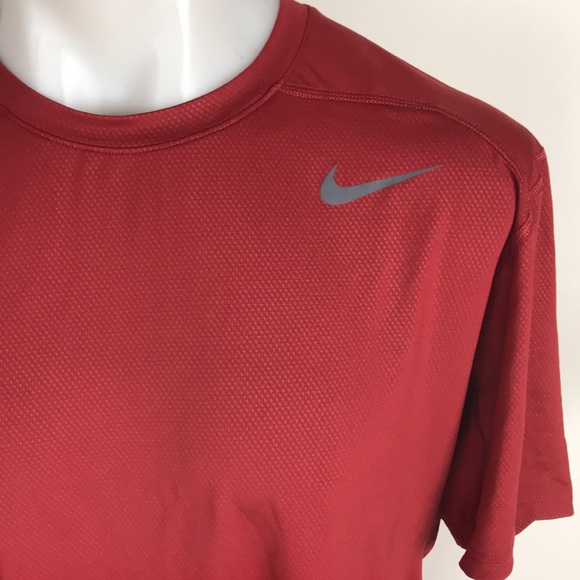 Nike Pro Dri-Fit Fitted T-Shirt mens size XL burgundy - Picture 2 of 8